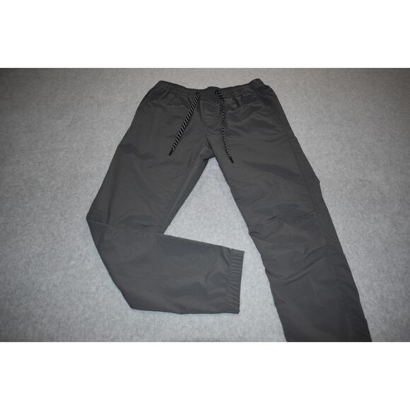 Hurley Gym Pants Workout Mens Size Medium With Pockets Tapered Gray Performance - Picture 2 of 7